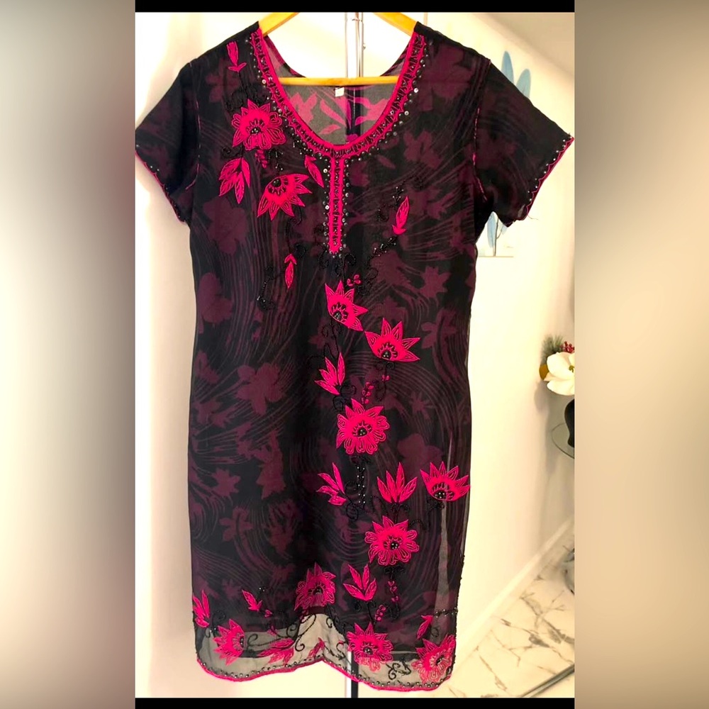 Pakistani Indian Three pieces Embroidered dress.